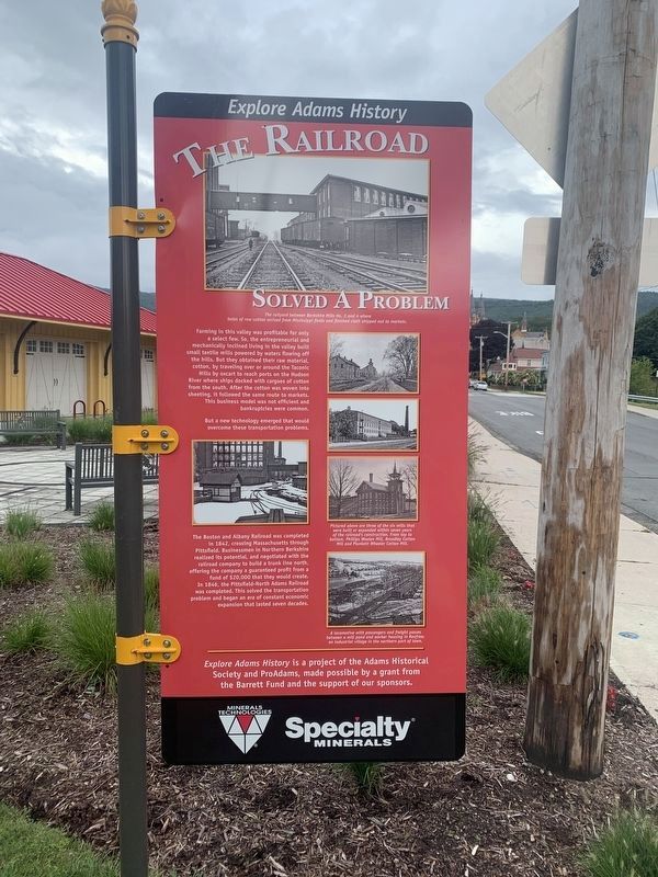 The Railroad Solved A Problem side of marker image. Click for full size.