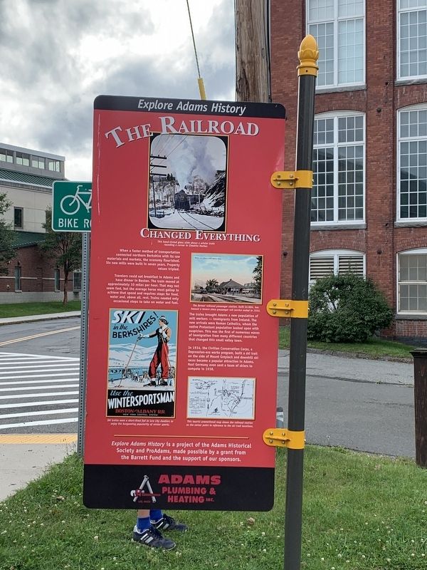 The Railroad Changed Everything side of marker. Click for full size. The Railroad Changed Everything side of marker image. Click for full size.