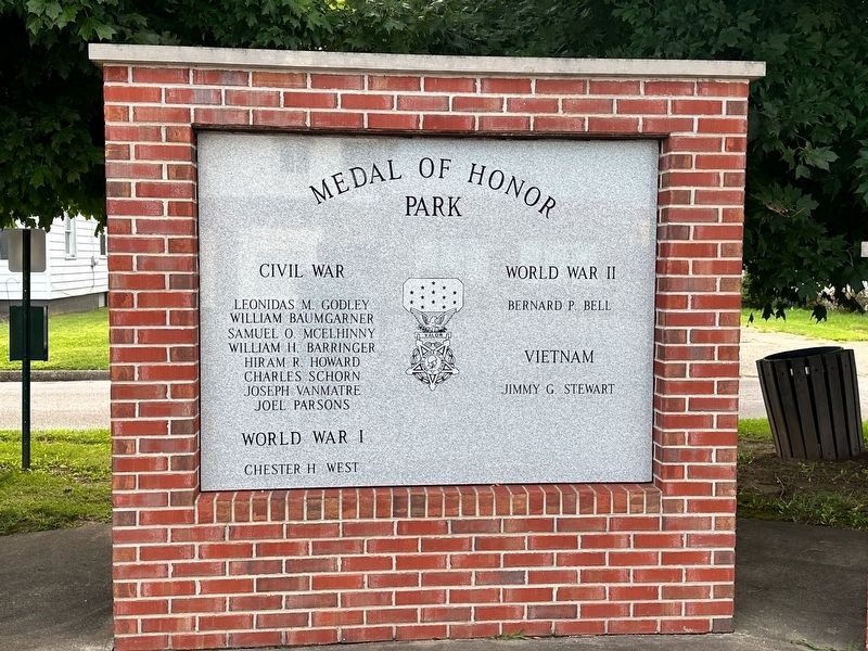 Medal of Honor Park Marker. Click for full size. Medal of Honor Park Marker image. Click for full size.