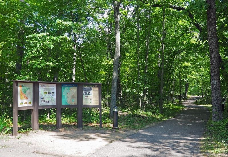 Markers at the edge of the Wild River State Park visitor center parking lot. Click for full size. Markers at the edge of the Wild River State Park visitor center parking lot image. Click for full size.
