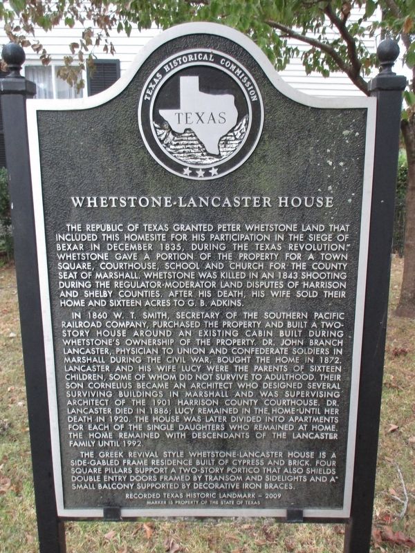 Whetstone-Lancaster House Marker image. Click for full size.