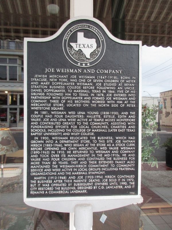 Joe Weisman and Company Marker image. Click for full size.