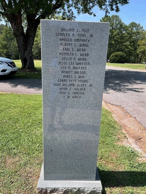 Marker 6 - Front Side - World War II image. Click for full size.