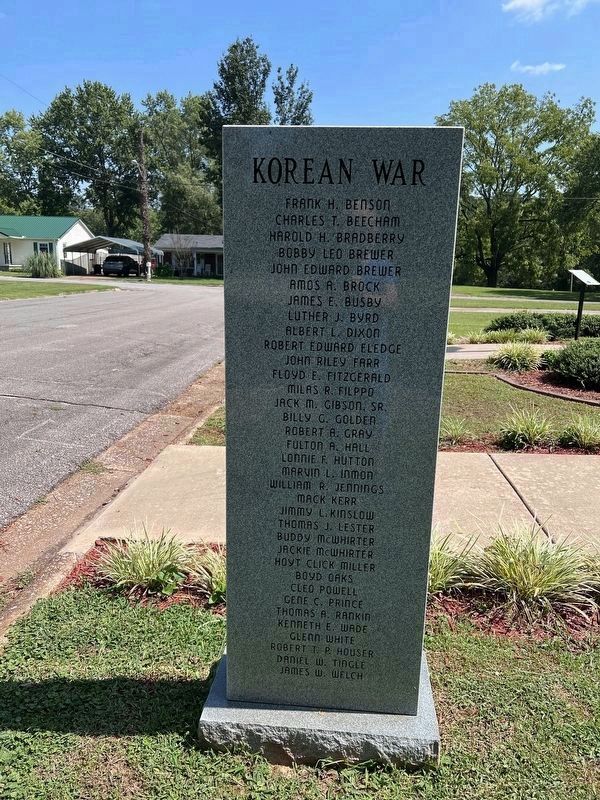 Marker 6 - Back Side - Korean War image. Click for full size.