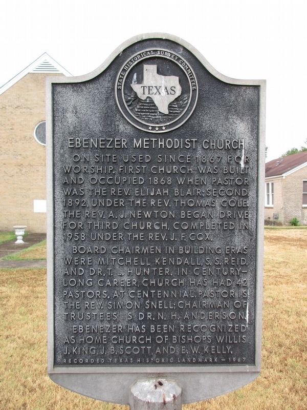 Ebenezer Methodist Church Marker. Click for full size. Ebenezer Methodist Church Marker image. Click for full size.