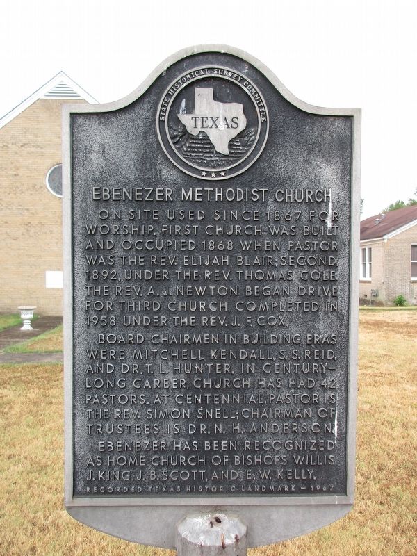 Ebenezer Methodist Church Marker image. Click for full size.
