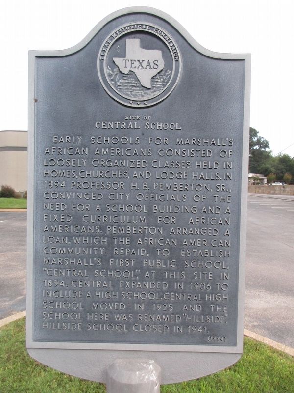 Site of Central School Marker. Click for full size. Site of Central School Marker image. Click for full size.