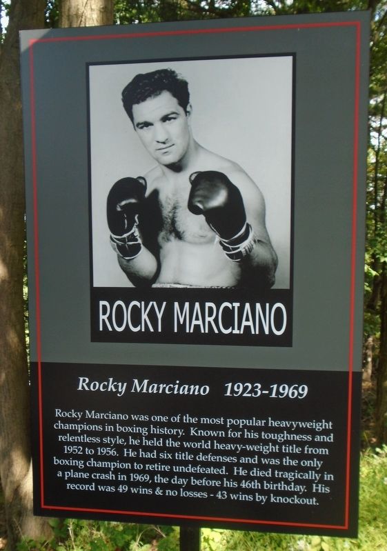 Rocky Marciano Marker. Click for full size. Rocky Marciano Marker image. Click for full size.