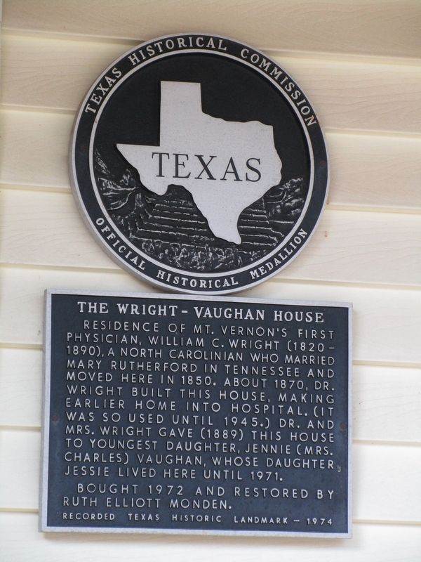 The Wright-Vaughan House Marker image. Click for full size.