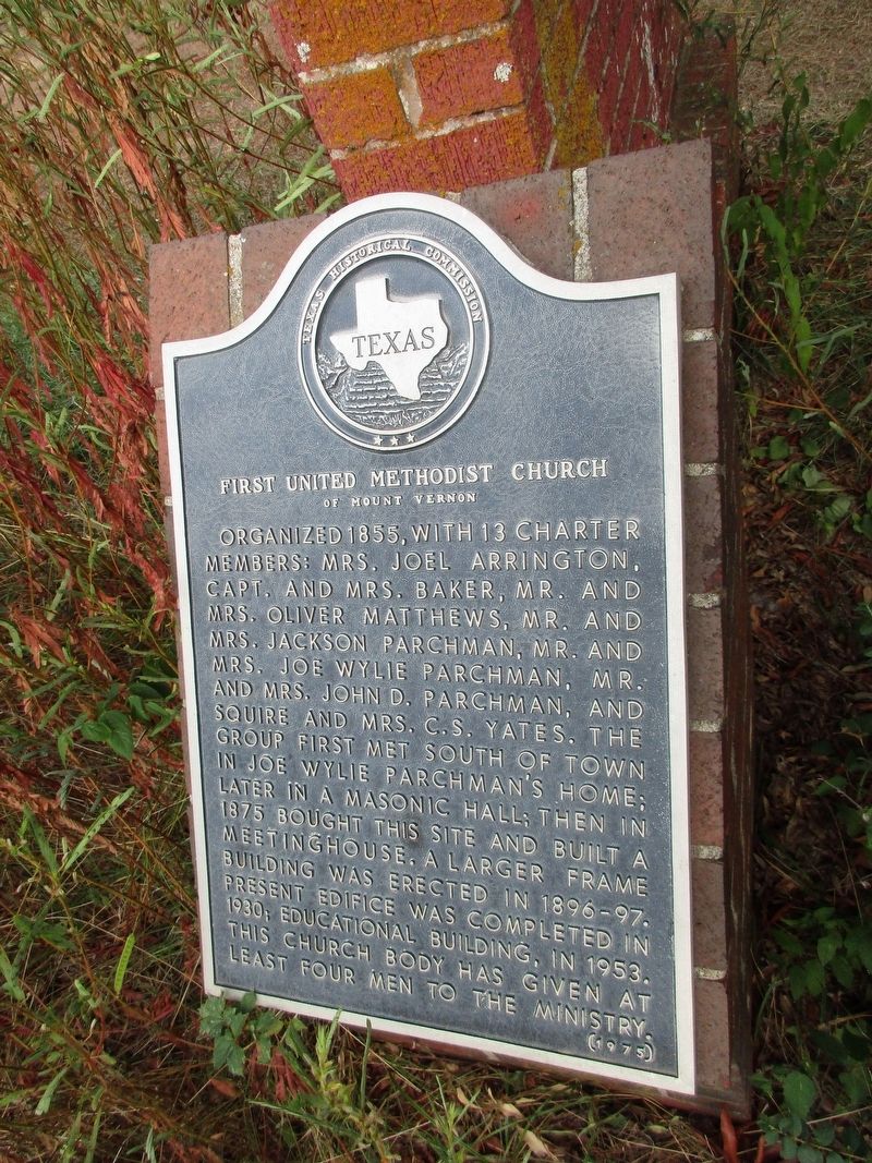First United Methodist Church of Mount Vernon Marker. Click for full size. First United Methodist Church of Mount Vernon Marker image. Click for full size.