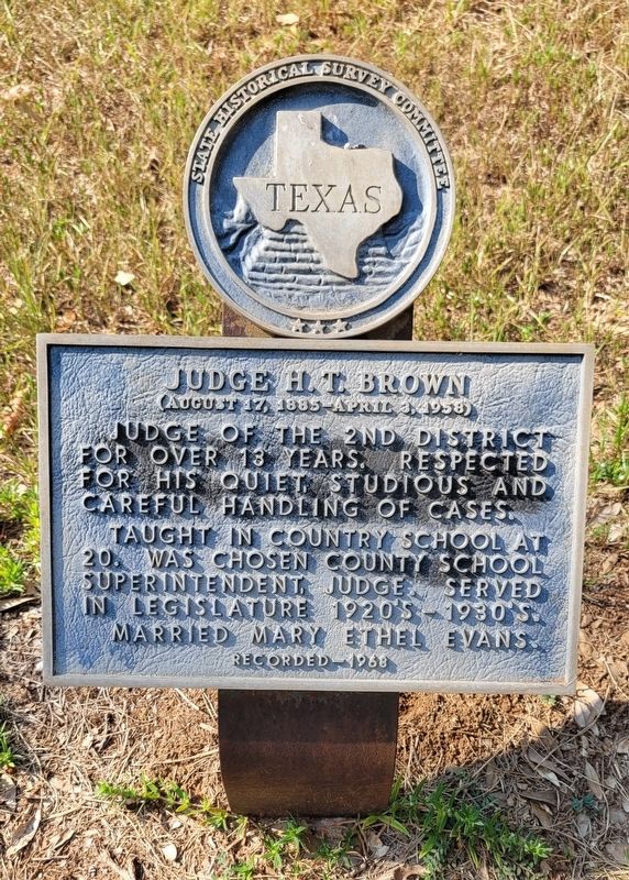 Judge H.T. Brown Marker image. Click for full size.