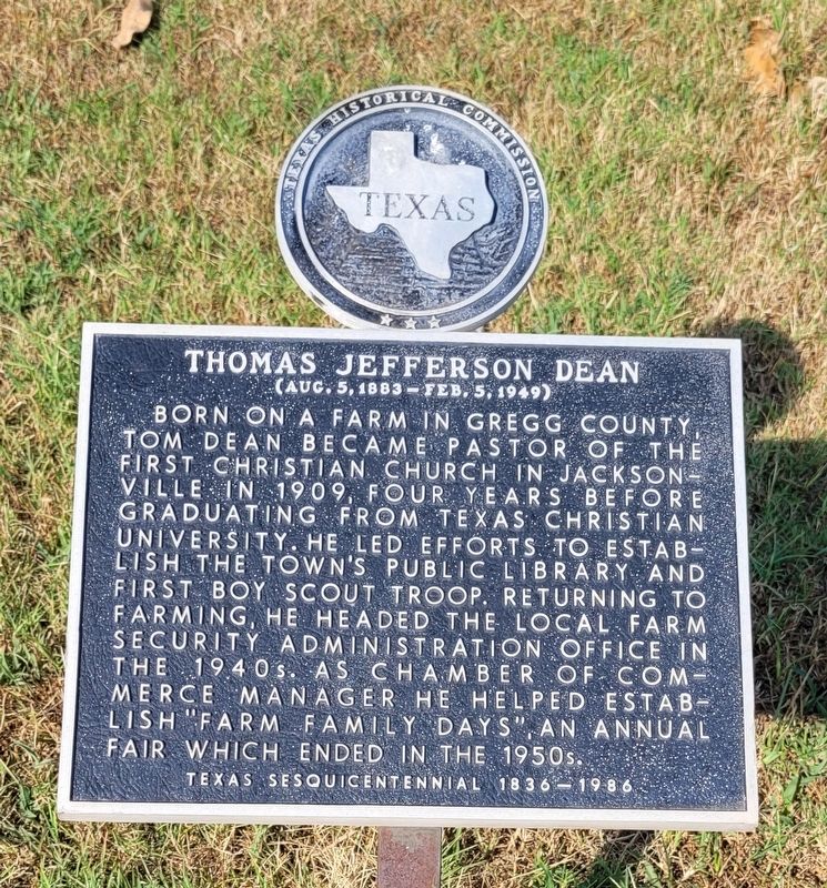 Thomas Jefferson Dean Marker image. Click for full size.