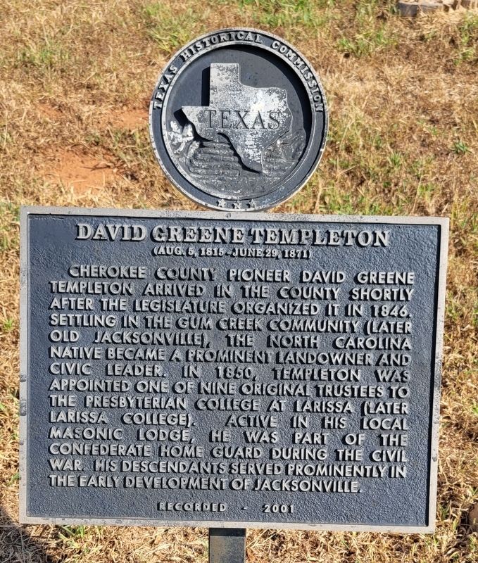 David Greene Templeton Marker image. Click for full size.