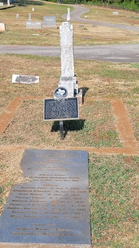 The Jackson Smith Marker and Gravestone image. Click for full size.