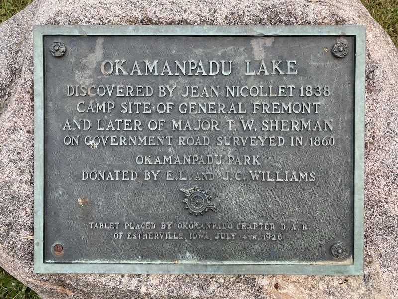 Okamanpadu Lake Marker. Click for full size. Okamanpadu Lake Marker image. Click for full size.