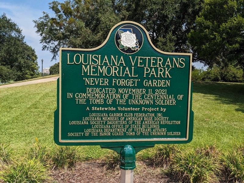 Louisiana Veterans Memorial Park Marker. Click for full size. Louisiana Veterans Memorial Park Marker image. Click for full size.