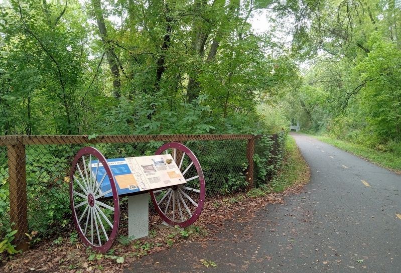 Bridging Brown's Creek Marker on Brown's Creek State Trail image. Click for full size.