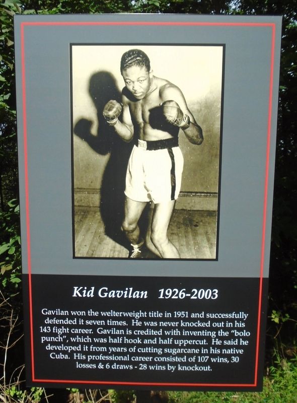 Kid Gavilan Marker. Click for full size. Kid Gavilan Marker image. Click for full size.