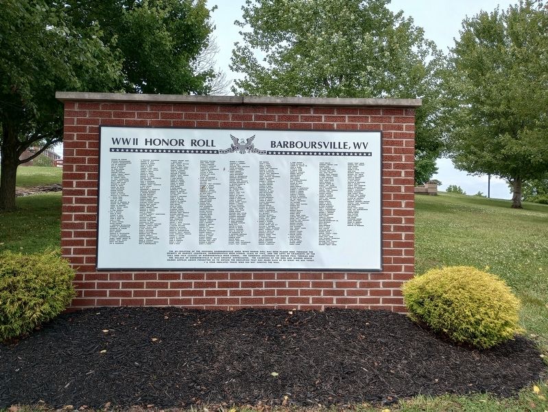 WWII Honor Roll Marker image. Click for full size.