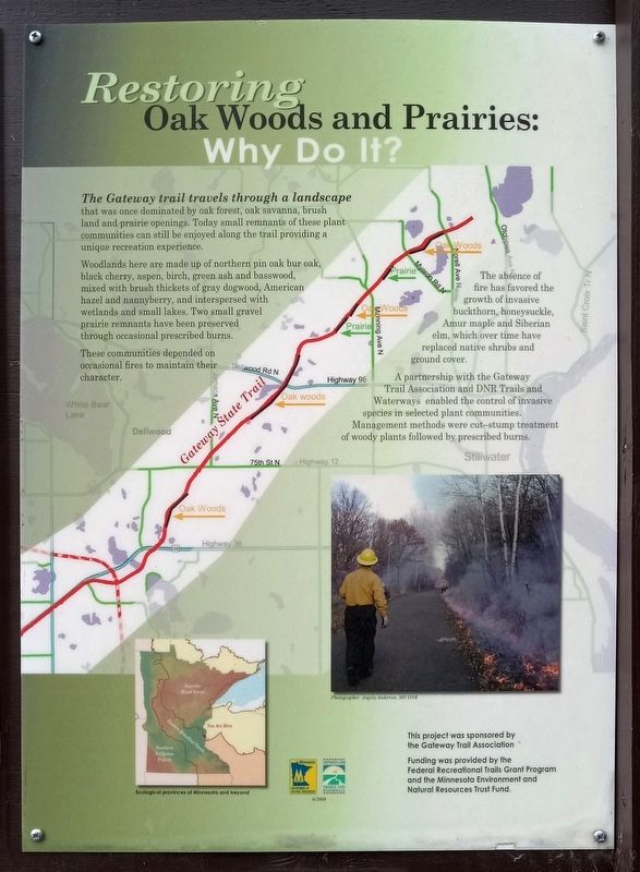 Restoring Oak Woods and Prairies: Why Do It? Marker. Click for full size. Restoring Oak Woods and Prairies: Why Do It? Marker image. Click for full size.