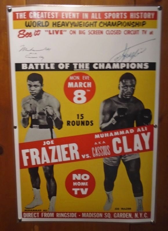 Ali-Frazier Fight Poster. Click for full size. Ali-Frazier Fight Poster image. Click for full size.