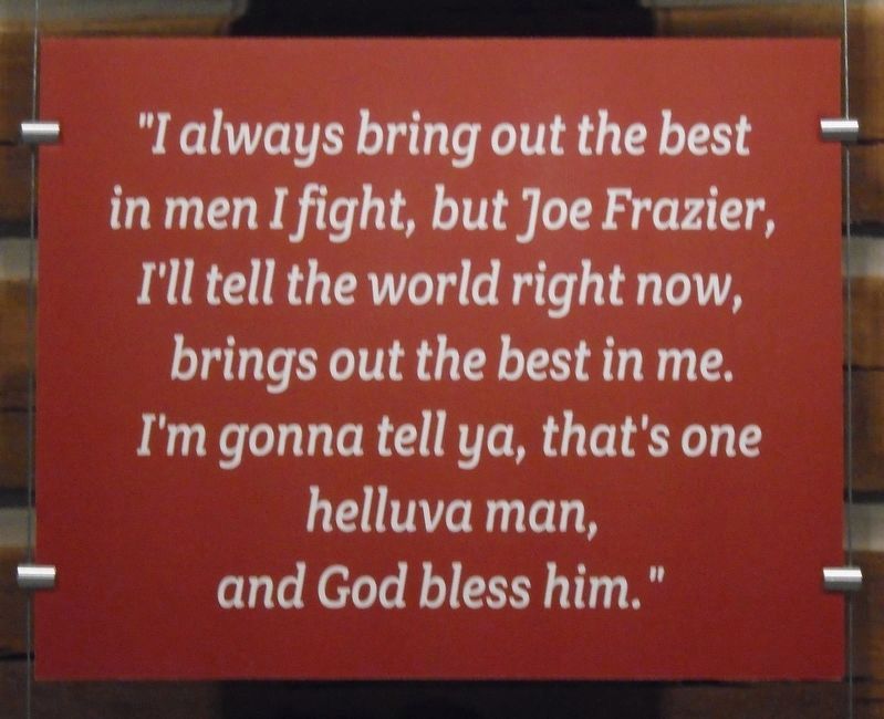 Muhammad Ali Quote (in Gym). Click for full size. Muhammad Ali Quote (in Gym) image. Click for full size.