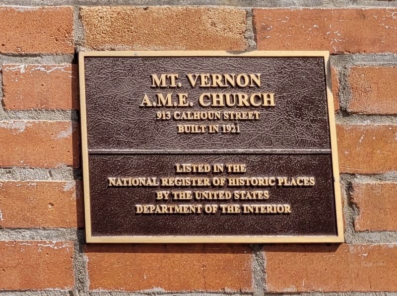 Mount Vernon A.M.E. Church - National Register of Historic Places. Click for full size. Mount Vernon A.M.E. Church - National Register of Historic Places image. Click for full size.