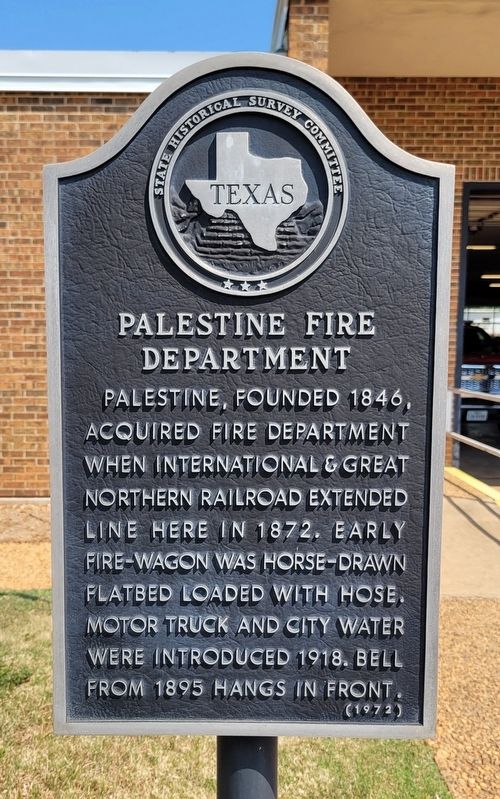 Palestine Fire Department Marker image. Click for full size.