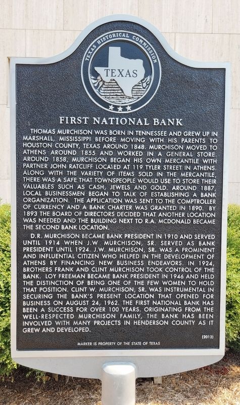 First National Bank Marker image. Click for full size.