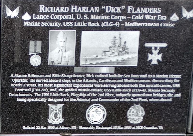 Richard Harlan "Dick" Flanders Marker image. Click for full size.