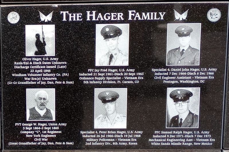 The Hager Family Marker image. Click for full size.