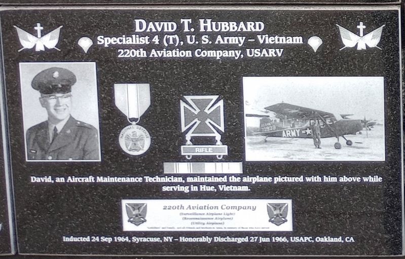 David T. Hubbard Marker image. Click for full size.