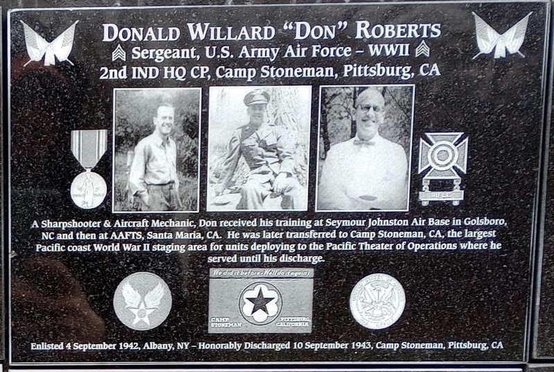 Donald Willard "Don" Roberts Marker image. Click for full size.