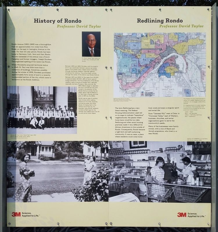 History of Rondo / Redlining Rondo Marker image. Click for full size.