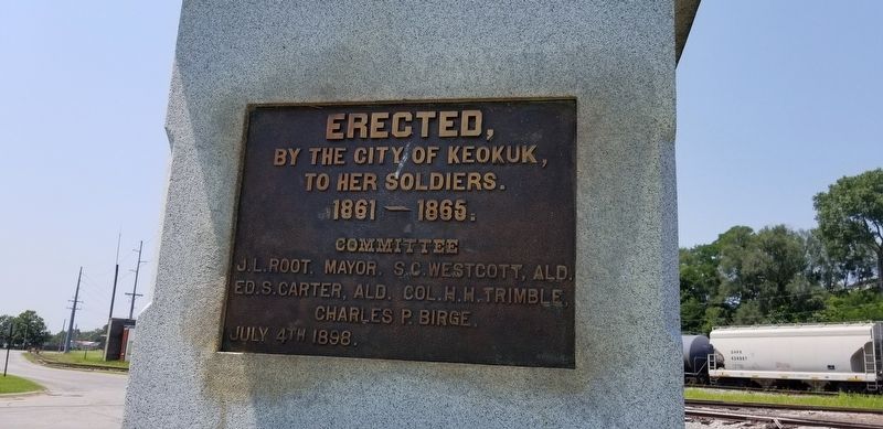 Samuel Ryan Curtis / Keokuk Soldiers Monument image. Click for full size.