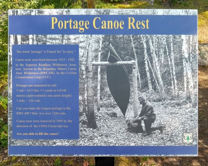Portage Canoe Rest Marker image. Click for full size.