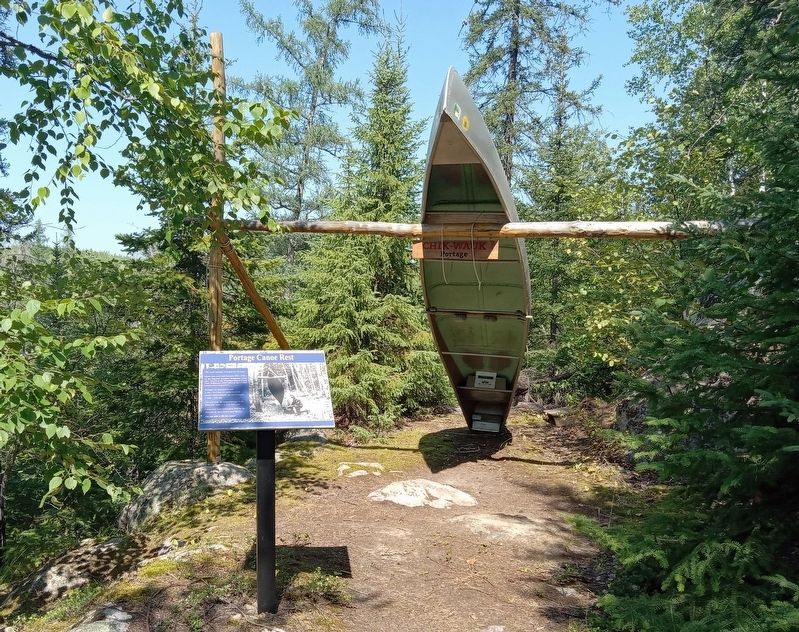Portage Canoe Rest Marker at the Chik-Wauk Museum and Nature Center image. Click for full size.