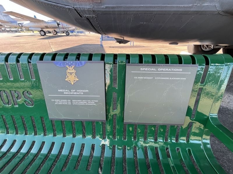 Special Ops Memorial (right two plaques) image. Click for full size.