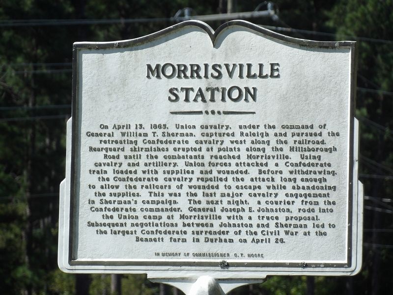 Morrisville Station Marker image. Click for full size.