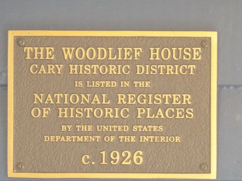 The Woodlief House Marker image. Click for full size.