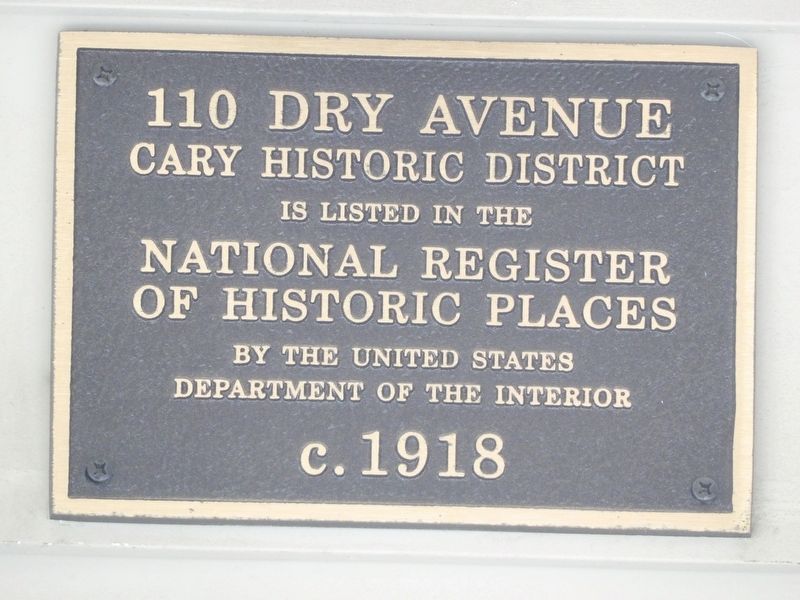 110 Dry Avenue Marker image. Click for full size.