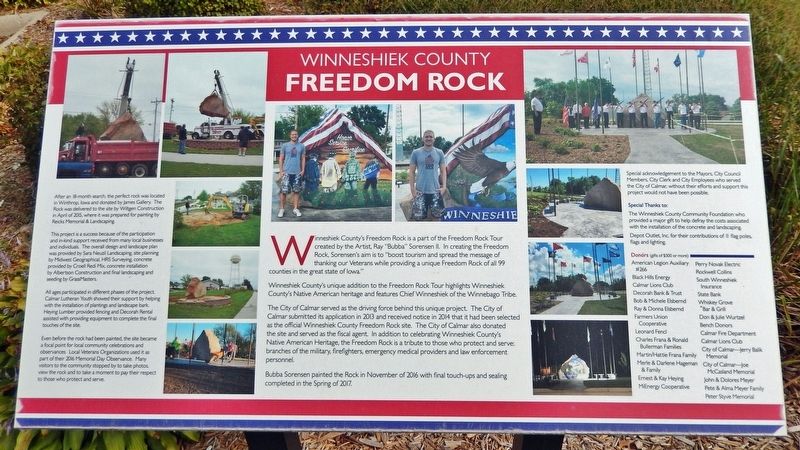Winneshiek County Freedom Rock Marker image. Click for full size.