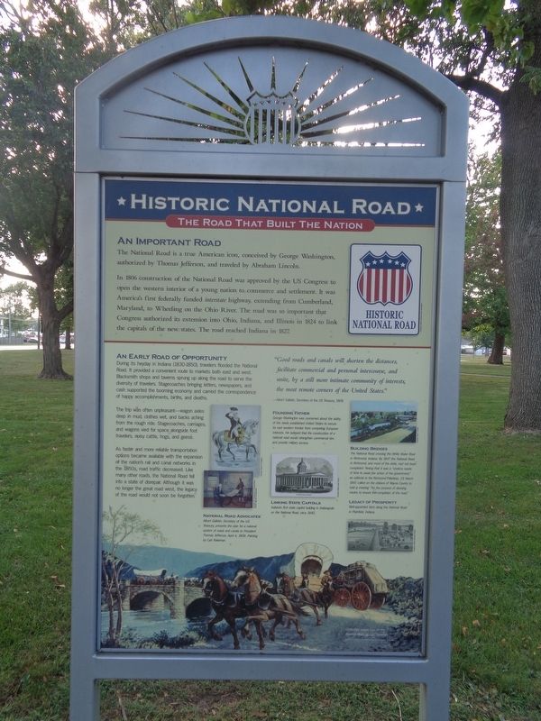 Historic National Road / Make History, Drive It Marker image. Click for full size.