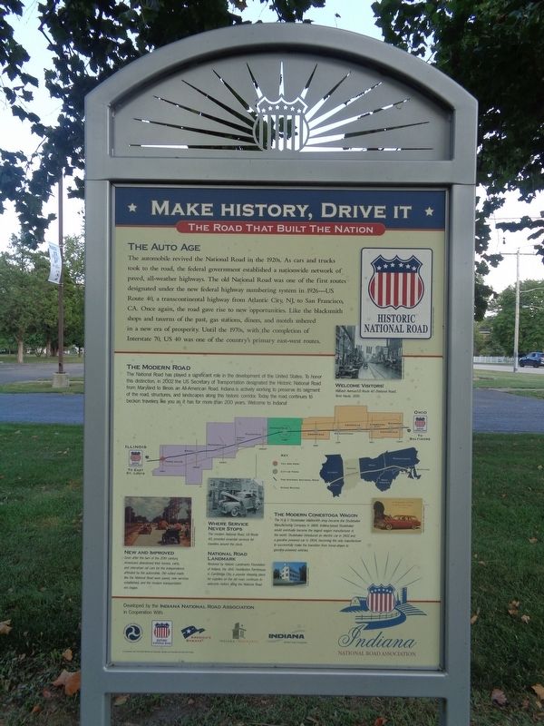 Historic National Road / Make History, Drive It Marker image. Click for full size.