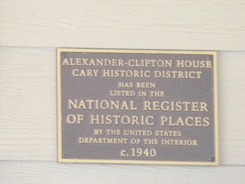 Alexander-Clifton House Marker. Click for full size. Alexander-Clifton House Marker image. Click for full size.