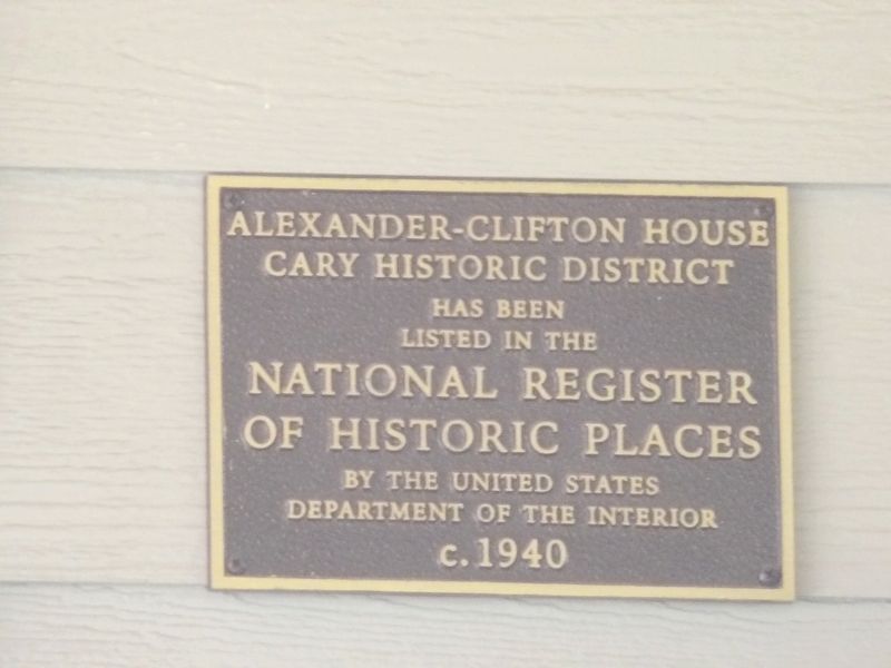 Alexander-Clifton House Marker image. Click for full size.