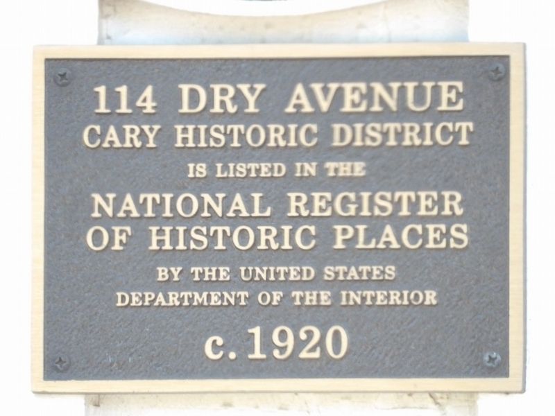 114 Dry Avenue Marker image. Click for full size.