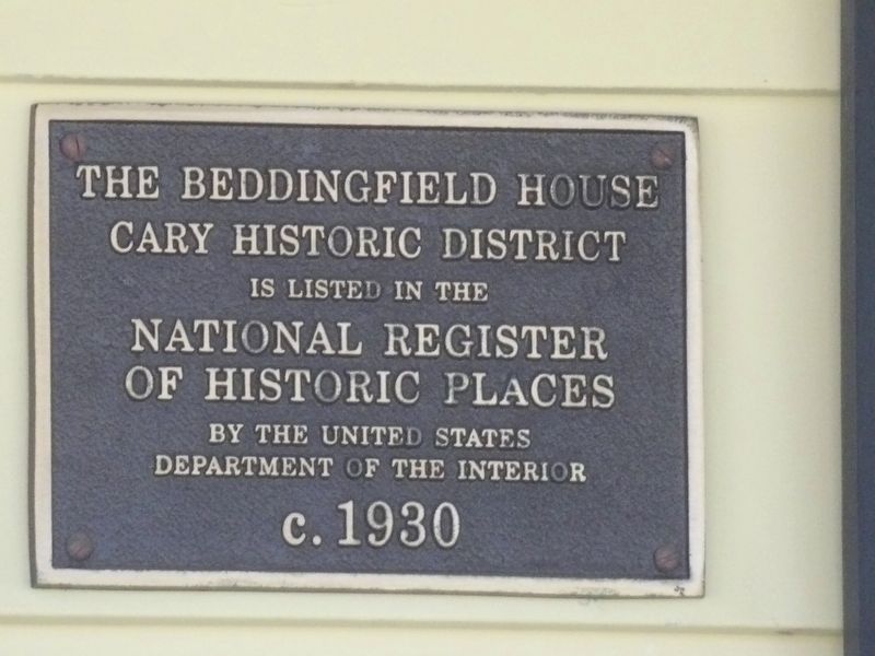 The Beddingfield House Marker image. Click for full size.