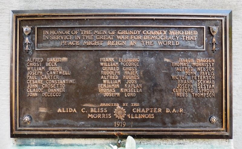 Grundy County World War I Memorial image. Click for full size.