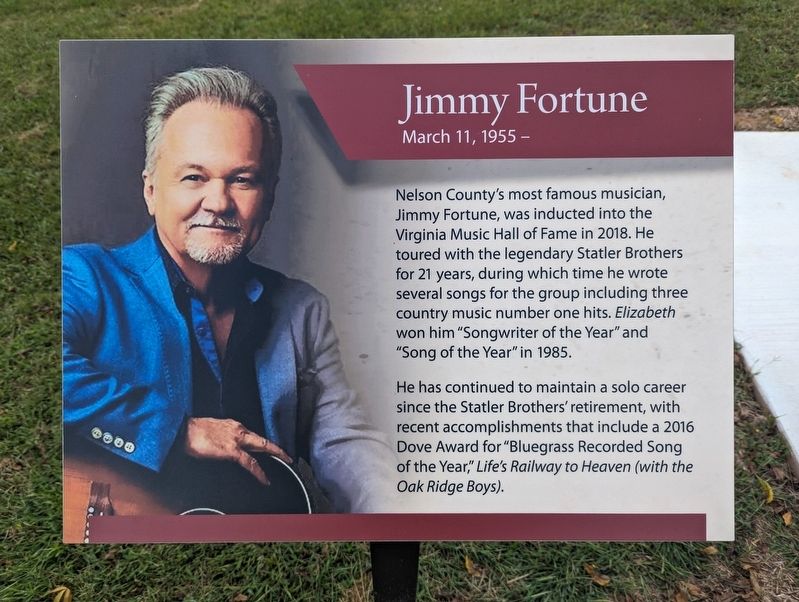 Jimmy Fortune Marker image. Click for full size.